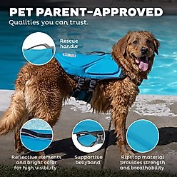 Outward Hound Dawson Swim Dog Life Jacket, Blue, Small slide 2 of 7