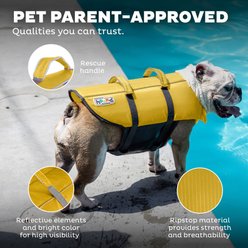 Outward Hound Granby Splash Dog Life Jacket, Yellow, X-Small slide 2 of 7