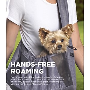 Outward Hound Puppak Dog Sling Carrier, Grey