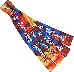 Squishy Face Studio Flirt Pole Lure Replacement Dog Toy, Rainbow Tie Dye