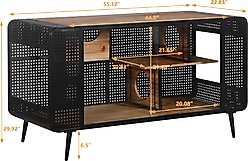 Zeus & Ruta Spacious Wood Cat House with Tempered Glass, Black slide 2 of 6