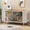 Show in main carousel: Cesicia Furniture Style Cat House with Tempered Glass, White slide 2 of 8