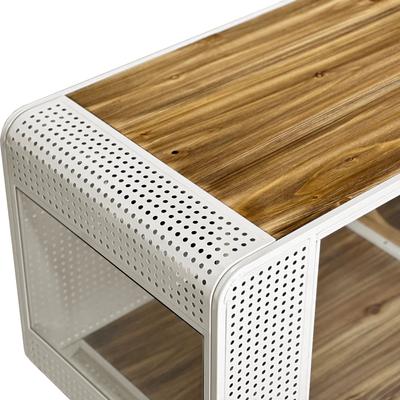 Show full view: Cesicia Furniture Style Cat House with Tempered Glass, White slide 4 of 8