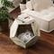 Show in main carousel: Cesicia Modern Furniture Style Side Table Cat House, White Oak slide 3 of 8