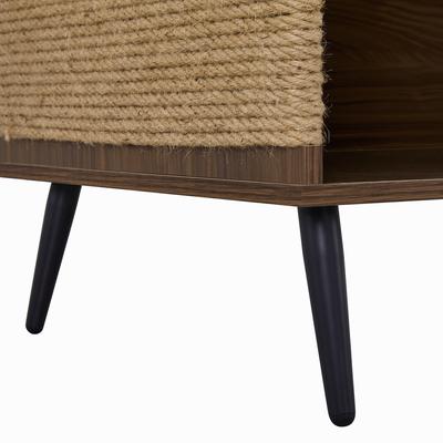 Show full view: Cesicia Walnut Furniture Style Wooden Cat House with Storage, Walnut slide 3 of 10