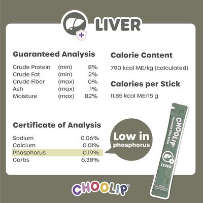 Show full view: Choolip Squeeze Vita Stick Grab n Go Liver Support Lickable Cat Treats, 49 count slide 5 of 10