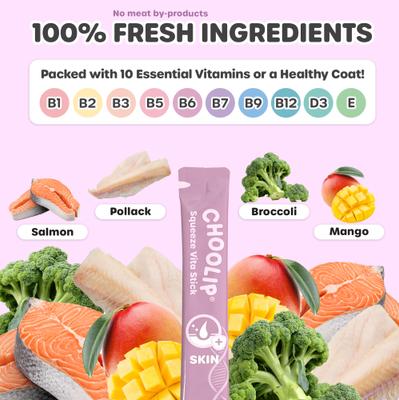 Show full view: Choolip Squeeze Vita Stick Grab n Go Coat Support Lickable Cat Treats, 49 count slide 6 of 10