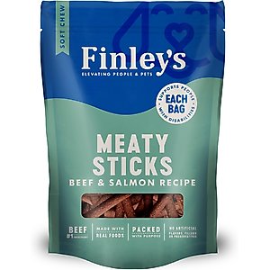 Finley's Meaty Sticks Beef & Salmon Soft & Chewy Dog Treats, 12-oz bag