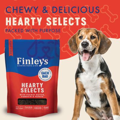Show full view: Finley's Hearty Selects Peanut Butter Pumpkin & Papaya Soft & Chewy Dog Treats, 12-oz bag slide 4 of 10