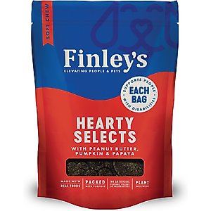 Finley's Hearty Selects Peanut Butter Pumpkin & Papaya Soft & Chewy Dog Treats, 12-oz bag