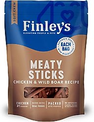 Finley's Meaty Sticks Chicken & Wild Boar Soft & Chewy Dog Treats, 12-oz bag