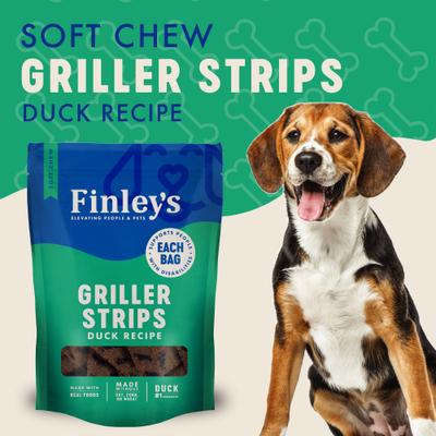 Show full view: Finley's Griller Strips Duck Soft & Chewy Dog Treats, 6-oz bag slide 6 of 10