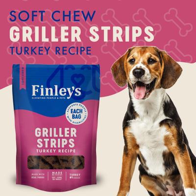 Show full view: Finley's Griller Strips Turkey Soft & Chewy Dog Treats, 14.5-oz bag slide 6 of 10
