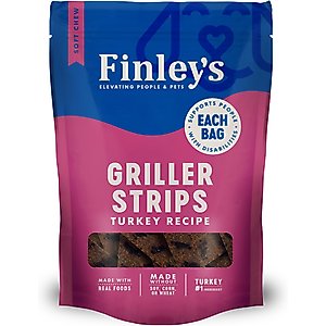 Finley's Griller Strips Turkey Soft & Chewy Dog Treats, 14.5-oz bag