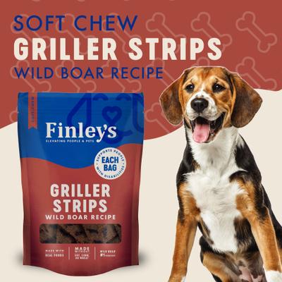 Show full view: Finley's Griller Strips Wild Boar Soft & Chewy Dog Treats, 14.5-oz bag slide 6 of 10