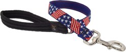 LupinePet Limited Edition Old Glory Padded Handle Dog Leash, Short: 2-ft long, 1-in wide