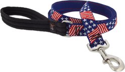 LupinePet Limited Edition Old Glory Padded Handle Dog Leash, Regular: 6-ft long, 1-in wide