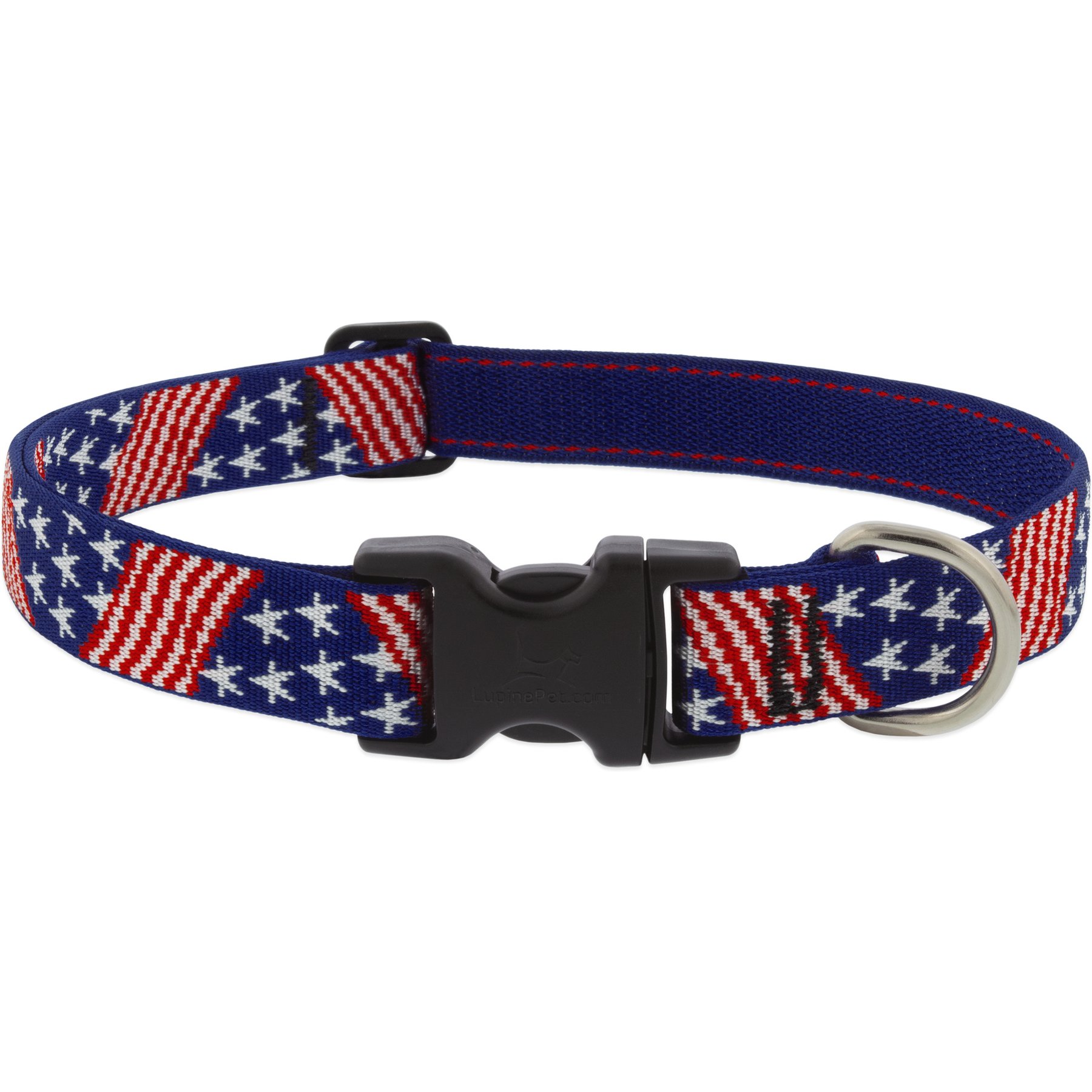 LupinePet Limited Edition Old Glory Dog Collar, X-Large: 25 to 31-in neck, 1-in wide