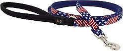 LupinePet Limited Edition Old Glory Dog & Cat Padded Handle Leash, Regular: 6-ft long, 1/2-in wide