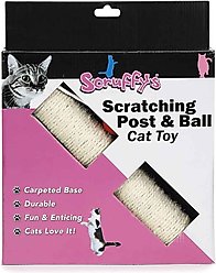 Scruffy's Sisal Scratch Post Cat Toy slide 2 of 4
