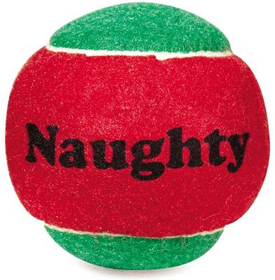 Show full view: Zanies Naughty or Nice Tennis Ball Dog Toy, 6 count slide 4 of 4