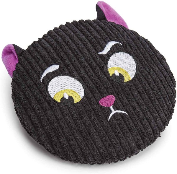 Zanies Spooky Cat Bottle Cruncher Squeaky Dog Chew Toy