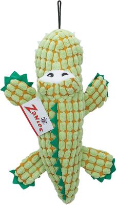 Show full view: Zanies Corduroy Croc Squeaky Dog Chew Toy, Green slide 3 of 4