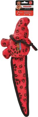 Show full view: Chomper Gladiator Tuff Dino Dog Chew Toy, Red slide 4 of 5