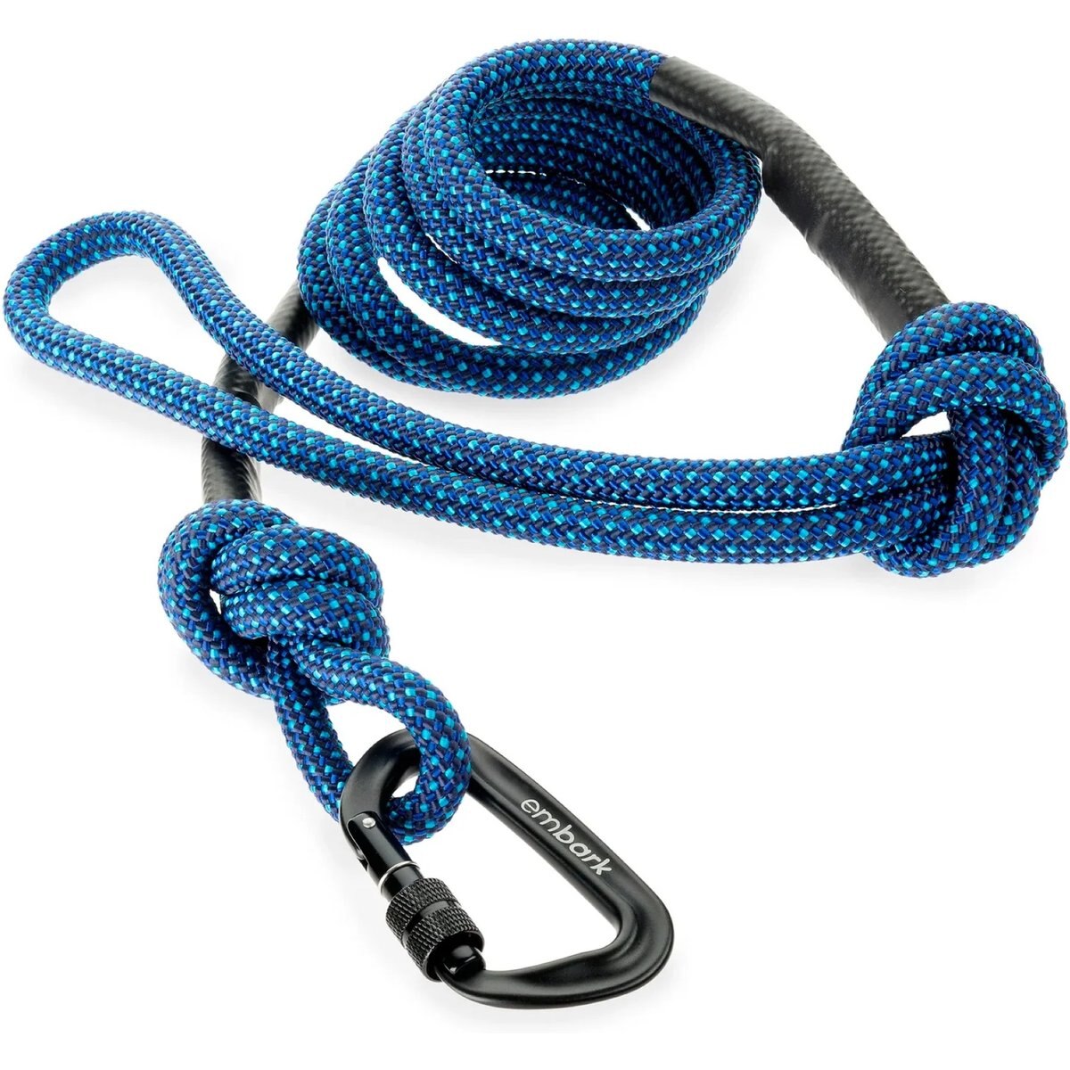 Embark Harness Co. Adventure Pro Climbing Rope & Carabiner Dog Leash, Navy Blue, 6-ft