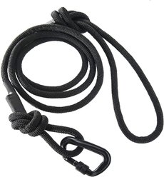 Embark Harness Co. Adventure Pro Climbing Rope & Carabiner Dog Leash, Black, 6-ft