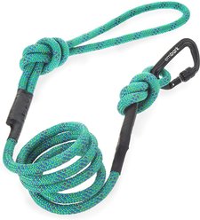 Embark Harness Co. Adventure Pro Climbing Rope & Carabiner Dog Leash, Turqouise, 6-ft