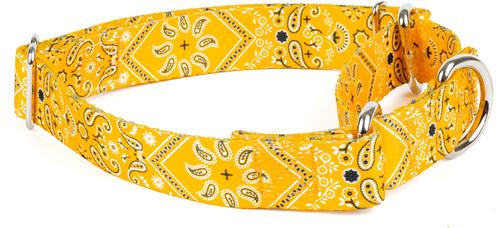 Show full view: Country Brook Petz Yellow Bandana Martingale Dog Collar, X-Large: 23 to 31-in neck, 1-in wide slide 5 of 6