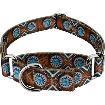 Country Brook Petz Country Brook Petz Saddle Up Martingale Dog Collar, Small: 11 to 15-in neck, 5/8-in wide