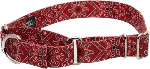 Show full view: Country Brook Petz Red Bandana Martingale Dog Collar, Large: 18 to 26-in neck, 1-in wide slide 7 of 7