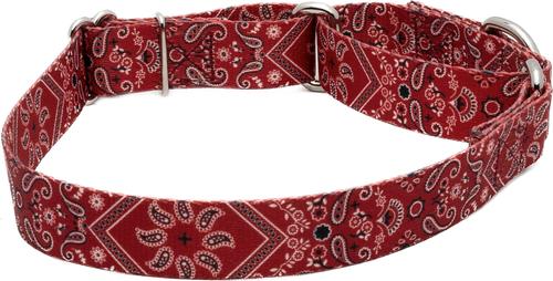 Show full view: Country Brook Petz Red Bandana Martingale Dog Collar, Large: 18 to 26-in neck, 1-in wide slide 6 of 7