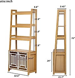 Cesicia Ladder Bookcase Furniture Style Dog Crate, Ancient Oak slide 2 of 8