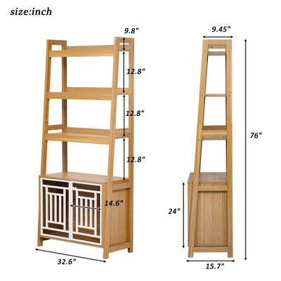 Show full view: Cesicia Ladder Bookcase Furniture Style Dog Crate, Ancient Oak slide 9 of 9