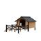 Show in main carousel: Cesicia Outdoor Wooden Cabin Style Dog House with Porch, Honey slide 4 of 9