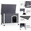 Show in main carousel: Cesicia Elevated Wooden Outdoor Dog House, Grey slide 4 of 6
