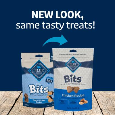 Show full view: Blue Buffalo Blue Bits Tasty Chicken Recipe Soft-Moist Training Dog Treats, 11-oz bag slide 10 of 12