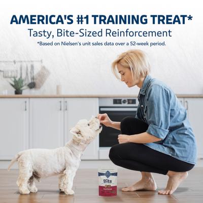 Show full view: Blue Buffalo Blue Bits Tender Beef Recipe Chicken-Free Soft-Moist Training Dog Treats, 19-oz bag slide 5 of 12