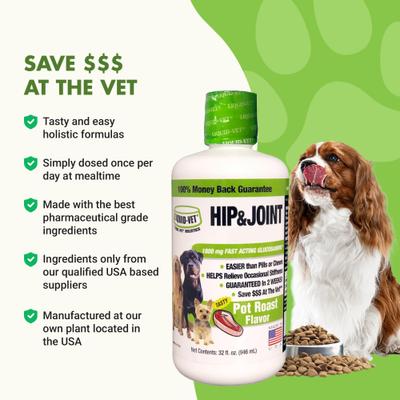 Show full view: Liquid-Vet Hip & Joint Pot Roast Dog Supplement, 32-fl oz bottle slide 6 of 10