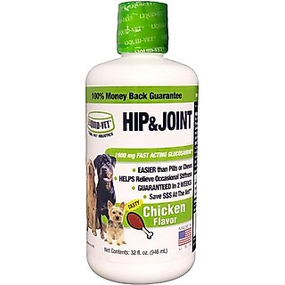 Liquid-Vet Hip & Joint Support Chicken Flavored Liquid Joint Supplement for Dogs, 32-fl oz bottle slide 1 of 8