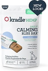 Kradle Bliss Bar Peanut Butter Flavored Soft Bite Calming Broad Spectrum Hemp Extract Health Supplement for Dogs, 6 count slide 2 of 8