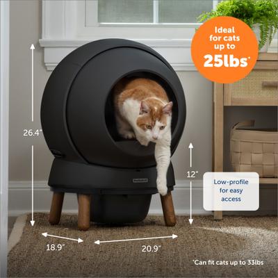 Show full view: PetSafe ScoopFree SmartSpin Self-Cleaning Cat Litter Box Bundle, Black slide 7 of 11