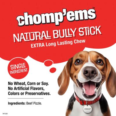 Show full view: Chomp'ems 12" Bully Stick Dog Treats, 1 count slide 5 of 8