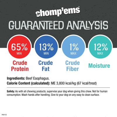 Show full view: Chomp'ems Beef Jerky Dog Treats, 7-oz bag slide 6 of 8
