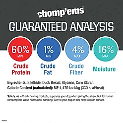 Chomp'ems Beefhide Donut with Duck Dog Treats, 2 count bundle slide 2 of 7