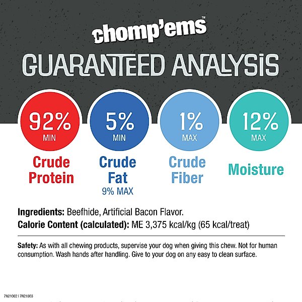 Chomp'ems Purehide Sticks Dog Treats, 8.5-oz bag