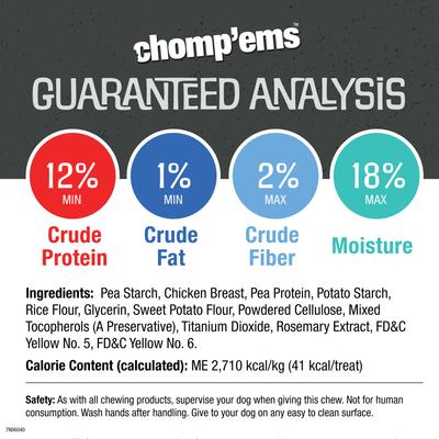 Show full view: Chomp'ems Hide-Free Knot Bones Two-Tone Chicken Dog Treats, 20 count slide 6 of 9